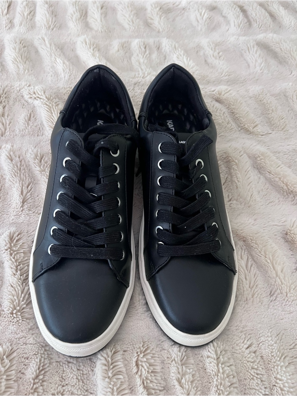 Kurt Geiger Men's Black Sneakers with White Soles